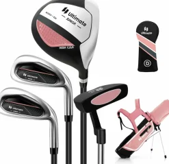 Tangkula Kids Golf Club Set Right Hand, Junior Complete Golf Club Set with 300CC #1 Driver & #7/#S Irons & Putter