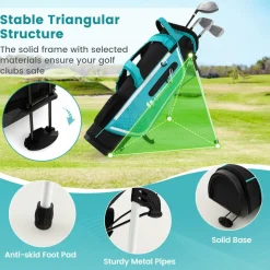 Tangkula Kids Golf Club Set Right Hand, Junior Complete Golf Club Set with 300CC #1 Driver & #7/#S Irons & Putter
