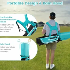 Tangkula Kids Golf Club Set Right Hand, Junior Complete Golf Club Set with 300CC #1 Driver & #7/#S Irons & Putter