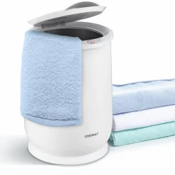 Tangkula 21L Towel Warmer Bucket for Bathroom, Large Towel Warmer w/Flip-Top Lid, 60 Min Auto Shut Off