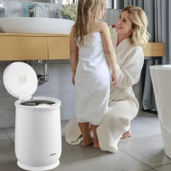 Tangkula 21L Towel Warmer Bucket for Bathroom, Large Towel Warmer w/Flip-Top Lid, 60 Min Auto Shut Off