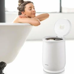 Tangkula 21L Towel Warmer Bucket for Bathroom, Large Towel Warmer w/Flip-Top Lid, 60 Min Auto Shut Off