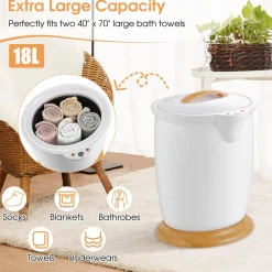 Tangkula 20L Towel Warmer Bucket, Portable Towel Warmer