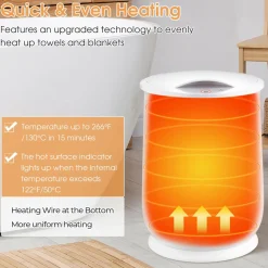 Tangkula 21L Towel Warmer Bucket for Bathroom, Large Towel Warmer w/Flip-Top Lid, 60 Min Auto Shut Off