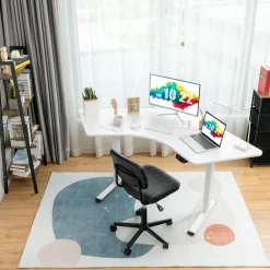 Tangkula Large L Shaped Dual Motor Standing Desk, 72