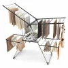 Tangkula Laundry Drying Rack, Foldable Clothes Drying Rack with Height Adjustable Wings, 33 Drying Rails & Sock Clips