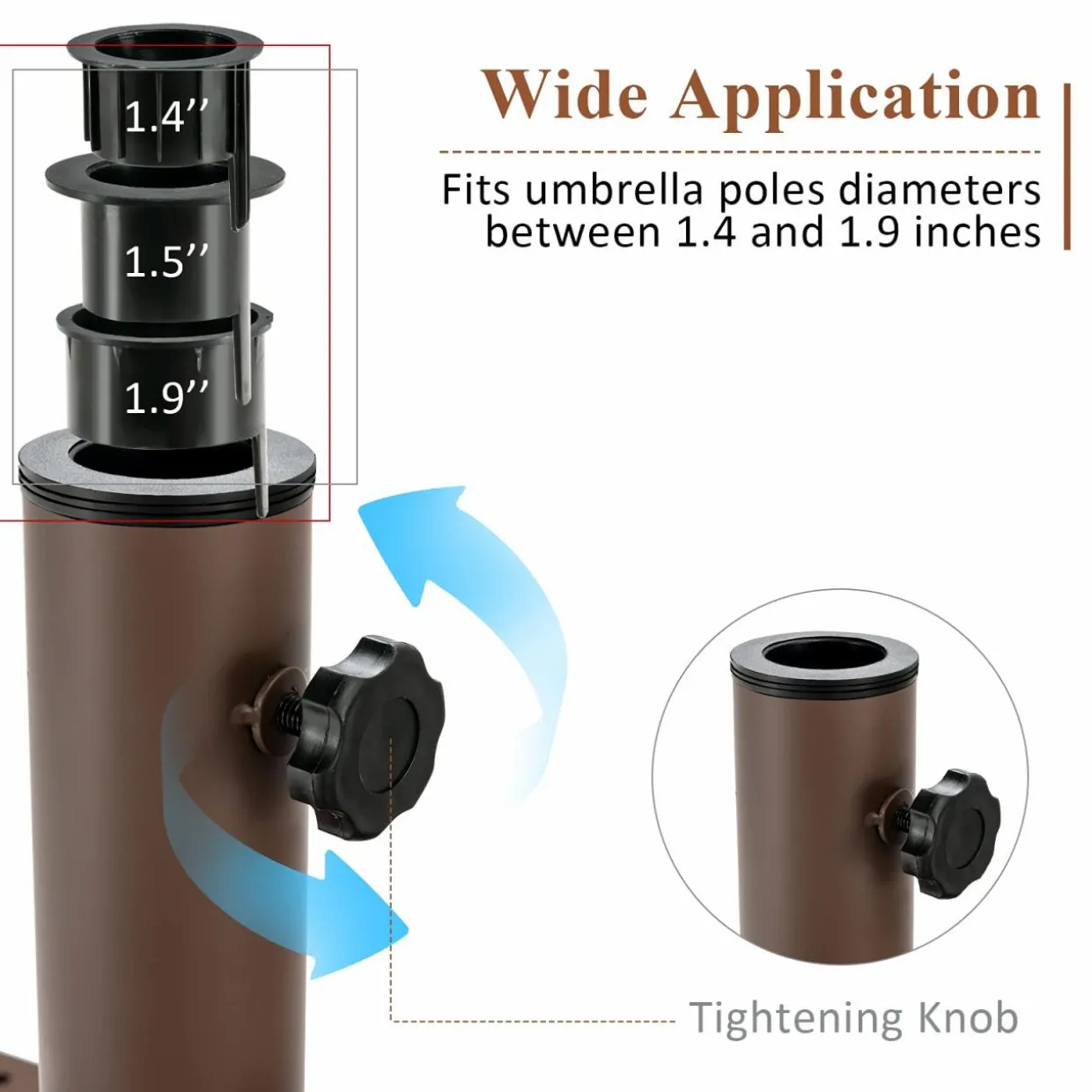 Tangkula 50LBS Patio Umbrella Base, Portable Outdoor Umbrella Base Stand