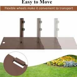 Tangkula 50LBS Patio Umbrella Base, Portable Outdoor Umbrella Base Stand
