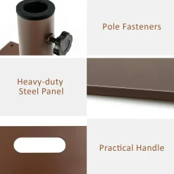 Tangkula 50LBS Patio Umbrella Base, Portable Outdoor Umbrella Base Stand