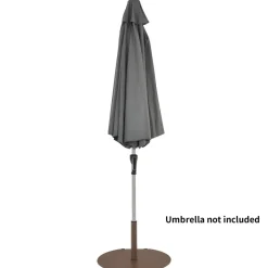 Tangkula 50LBS Patio Umbrella Base, 27.5 inches Round Umbrella Stand with Wheels