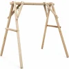 Tangkula 770lbs Porch Swing Frame, Heavy Duty A-Frame Wooden Swing Stand with Reinforced Bars