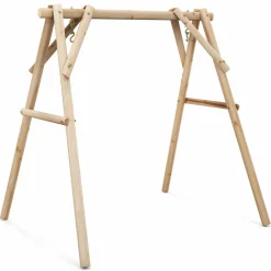 Tangkula 770lbs Porch Swing Frame, Heavy Duty A-Frame Wooden Swing Stand with Reinforced Bars