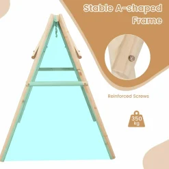 Tangkula 770lbs Porch Swing Frame, Heavy Duty A-Frame Wooden Swing Stand with Reinforced Bars