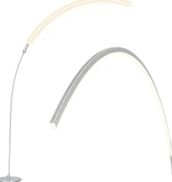 Tangkula LED Arc Floor Lamp, Curved Contemporary Minimalist Standing Lamp with 3 Brightness Levels
