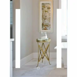TANGKULA LED Bathroom Mirror, Led Backlit Wall-Mounted Makeup Vanity Mirror