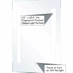 TANGKULA LED Bathroom Mirror, Led Backlit Wall-Mounted Makeup Vanity Mirror