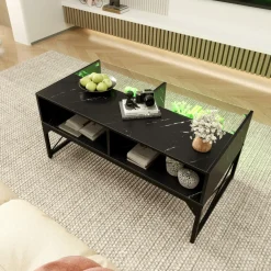 Tangkula LED Coffee Table