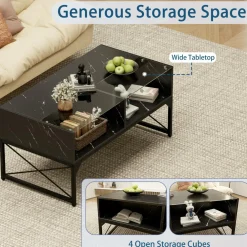 Tangkula LED Coffee Table