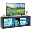 Tangkula LED TV Stand for 65 Inch TVs, Gaming Entertainment Center w/Open Storage
