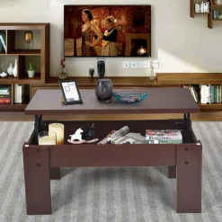 Tangkula Lift Top Coffee Table, w/Hidden Storage Compartment, Cocktail Table
