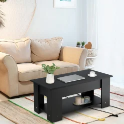 Tangkula Lift Top Coffee Table, Cocktail Table with Lift-Up Desktop