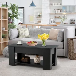 Tangkula Lift Top Coffee Table, Cocktail Table with Lift-Up Desktop