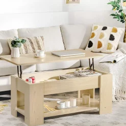 Tangkula Lift Top Coffee Table, Cocktail Table with Lift-Up Desktop