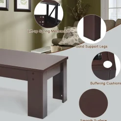 Tangkula Lift Top Coffee Table, w/Hidden Storage Compartment, Cocktail Table