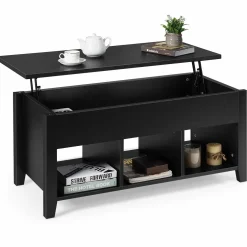 Tangkula Lift Top Coffee Table, with Hidden Storage Compartment and Shelf