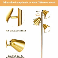 Tangkula 3-Light Floor Lamp, 64