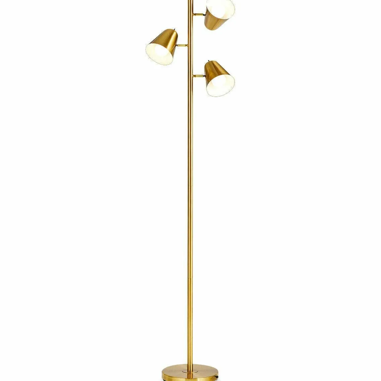 Tangkula 3-Light Floor Lamp, 64" Mid Century Modern 3 Light Tree