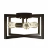 Tangkula 3-Light Flush Mount Ceiling Lamp, 15-Inch Ceiling Light Fixture