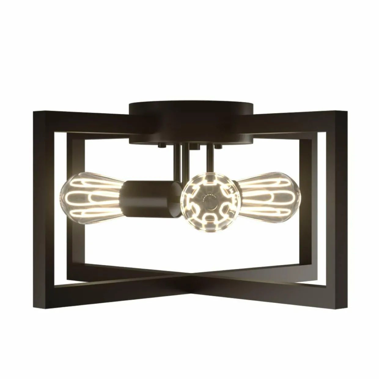 Tangkula 3-Light Flush Mount Ceiling Lamp, 15-Inch Ceiling Light Fixture