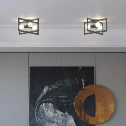 Tangkula 3-Light Flush Mount Ceiling Lamp, 15-Inch Ceiling Light Fixture