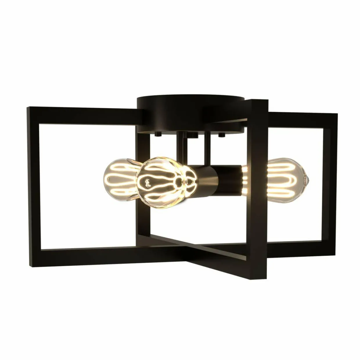 Tangkula 3-Light Flush Mount Ceiling Lamp, 15-Inch Ceiling Light Fixture