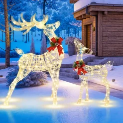 Tangkula Lighted Christmas Reindeer