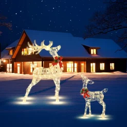 Tangkula Lighted Christmas Reindeer