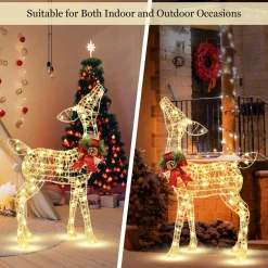 Tangkula Lighted Christmas Reindeer