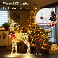 Tangkula Lighted Christmas Reindeer