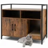 Tangkula Litter Box Enclosure, Cat Litter Box Furniture Hidden