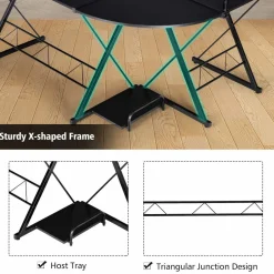 Tangkula L-Shaped Computer Desk, 58 Inches Corner Computer Desk with Movable Shelf & CPU Stand
