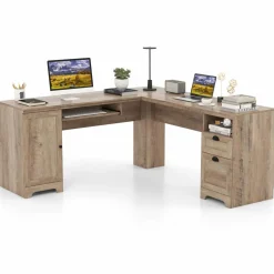 Tangkula L-Shaped Desk, 66