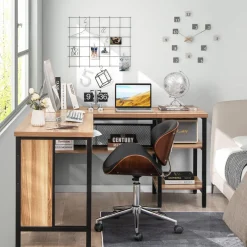 Tangkula L-shaped Office Desk, 59 Inch Large Corner Desk