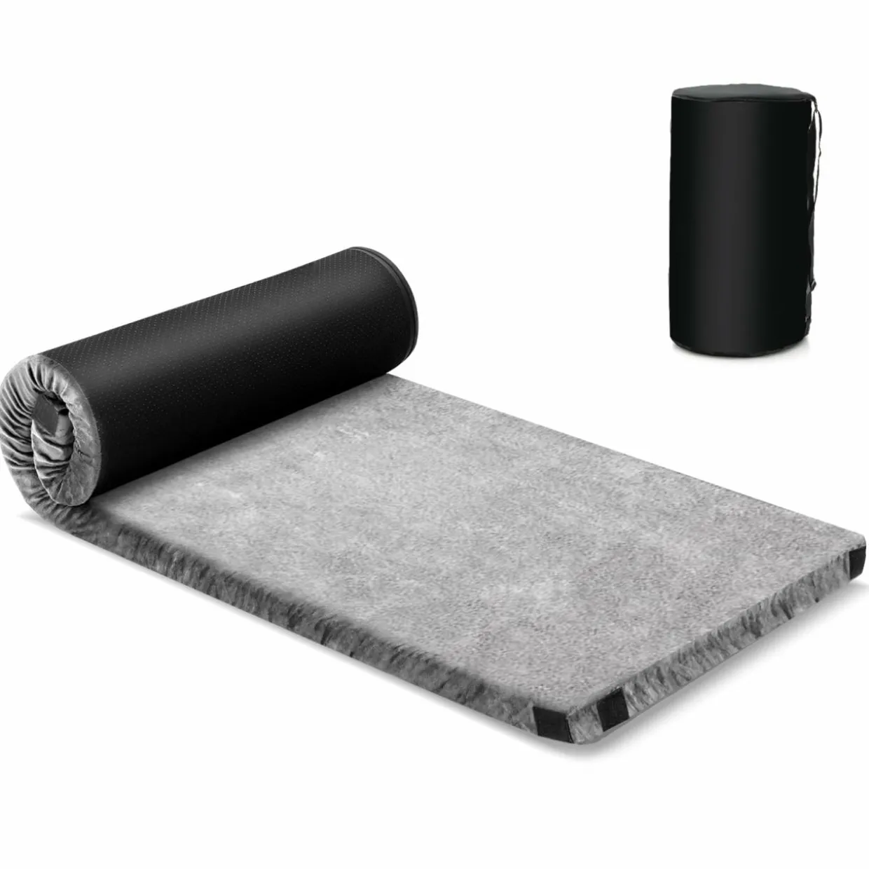 Tangkula Memory Foam Camping Mattress, Portable Roll Up Sleeping Pad with Carry Bag