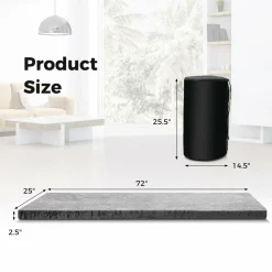 Tangkula Memory Foam Camping Mattress, Portable Roll Up Sleeping Pad with Carry Bag