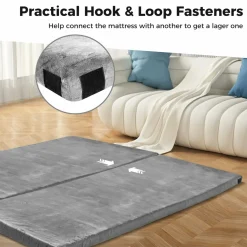 Tangkula Memory Foam Camping Mattress, Portable Roll Up Sleeping Pad with Carry Bag
