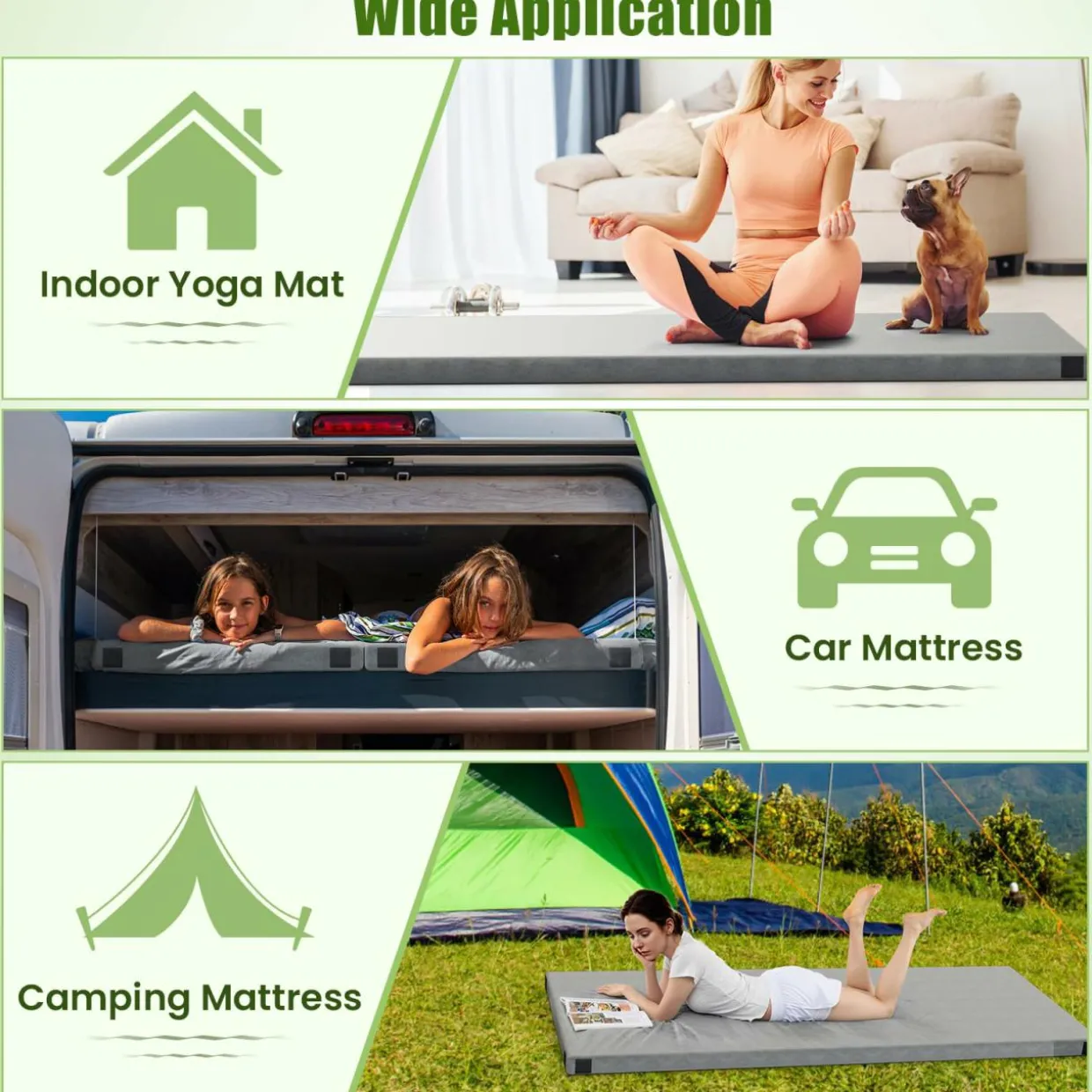 Tangkula Memory Foam Sleeping Pad 74