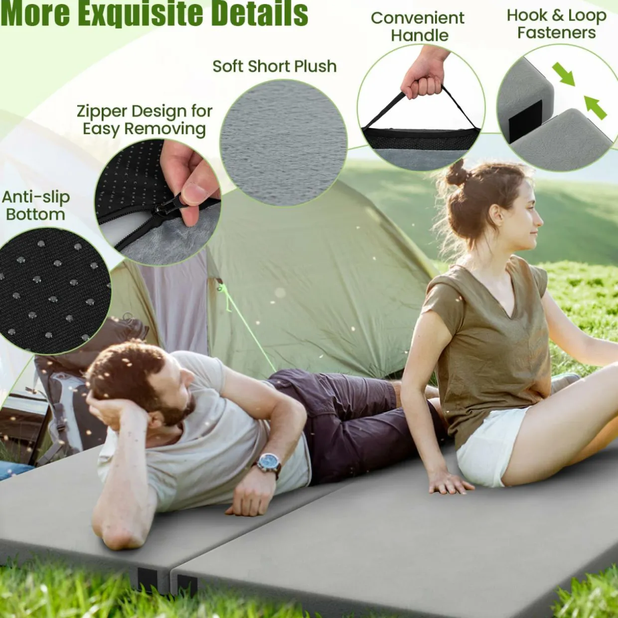 Tangkula Memory Foam Sleeping Pad 74