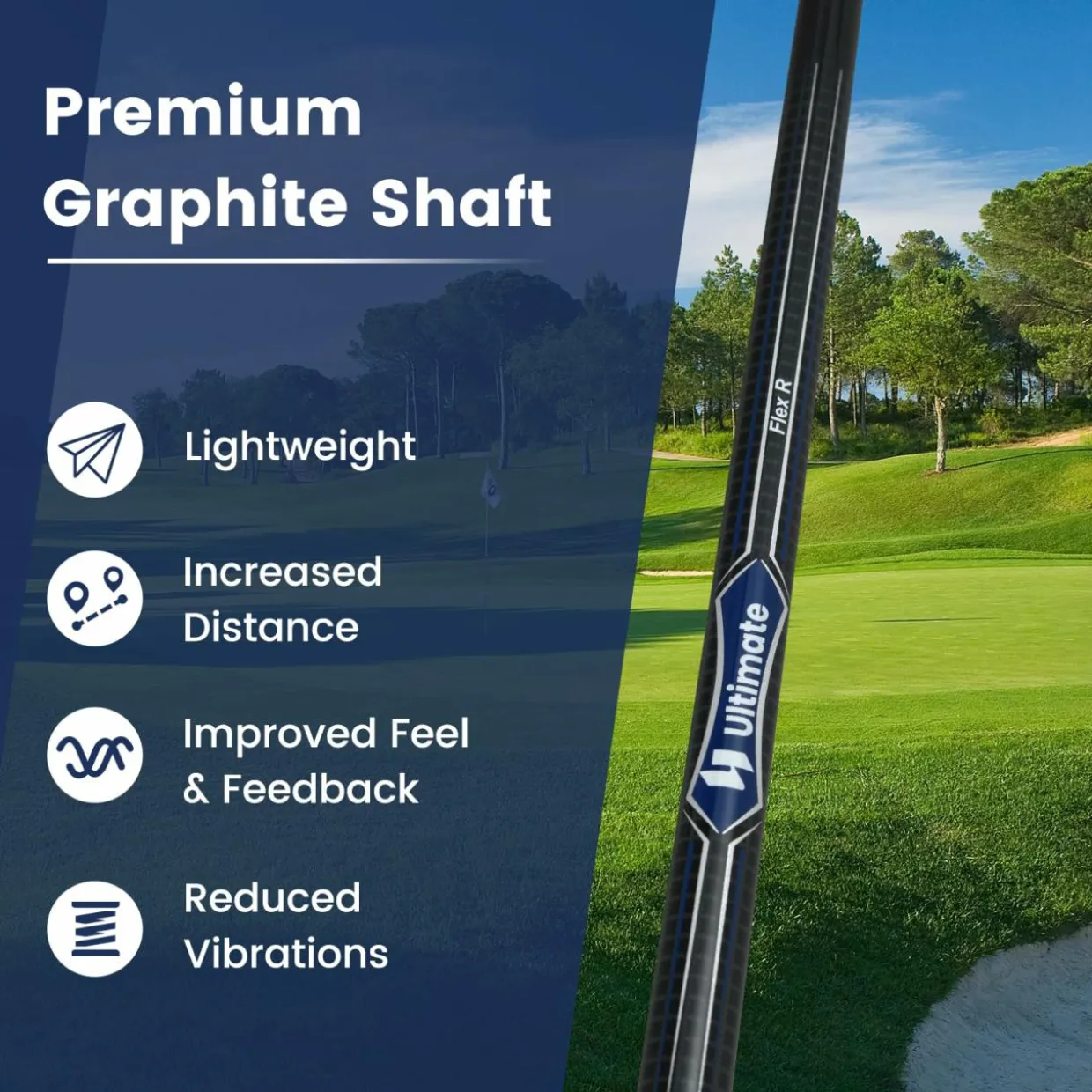 Tangkula Men° Aluminum Alloy Golf Driver with Graphite Shaft and Head Cover