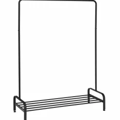 Tangkula Metal Garment Rack, Heavy Duty Clothes Stand Rack with Top Rod